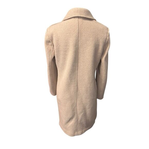J.Crew Wool Blend Shawl Collar Coat Camel Beige Size 4 Elegant Classic - Picture 6 of 14